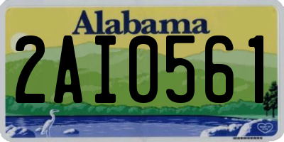 AL license plate 2AI0561