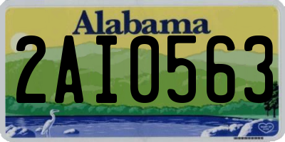 AL license plate 2AI0563