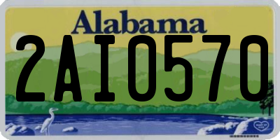 AL license plate 2AI0570