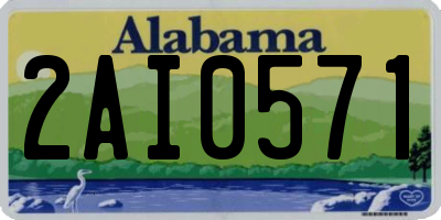 AL license plate 2AI0571