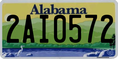 AL license plate 2AI0572