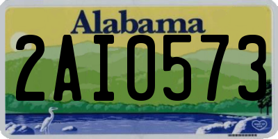 AL license plate 2AI0573