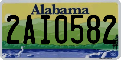 AL license plate 2AI0582