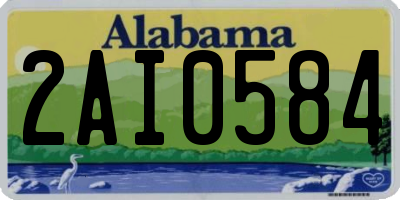AL license plate 2AI0584