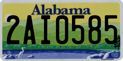 AL license plate 2AI0585