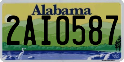 AL license plate 2AI0587