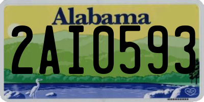 AL license plate 2AI0593
