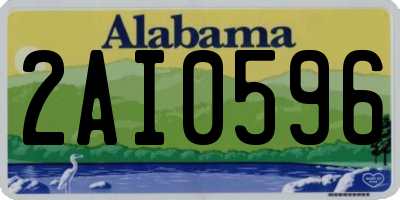 AL license plate 2AI0596