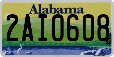 AL license plate 2AI0608