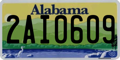 AL license plate 2AI0609