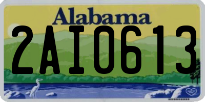 AL license plate 2AI0613