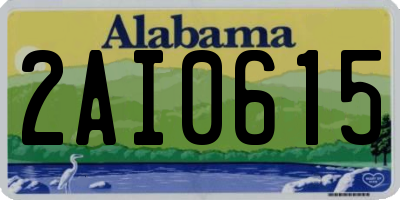 AL license plate 2AI0615