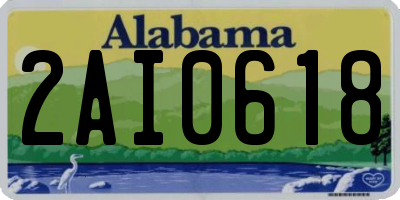 AL license plate 2AI0618