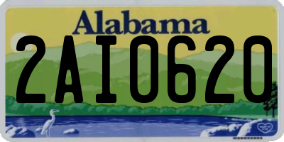 AL license plate 2AI0620