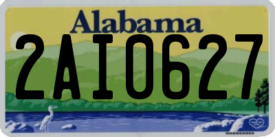 AL license plate 2AI0627