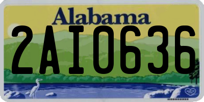 AL license plate 2AI0636