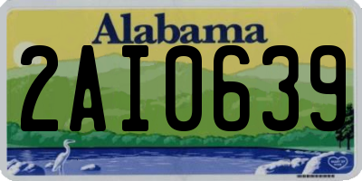 AL license plate 2AI0639