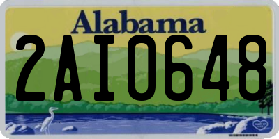 AL license plate 2AI0648
