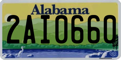 AL license plate 2AI0660