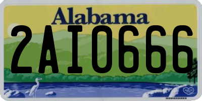 AL license plate 2AI0666