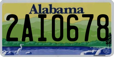 AL license plate 2AI0678