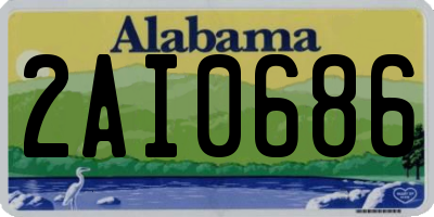 AL license plate 2AI0686