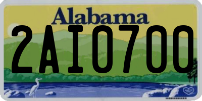 AL license plate 2AI0700