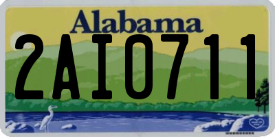 AL license plate 2AI0711