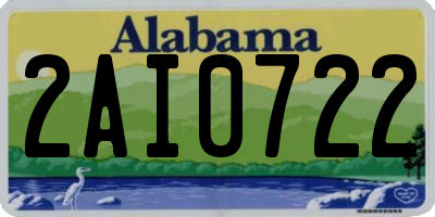 AL license plate 2AI0722