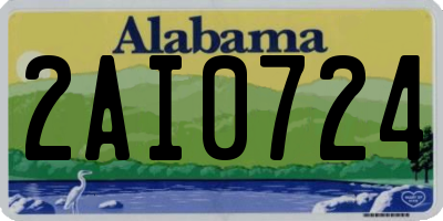 AL license plate 2AI0724