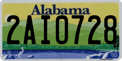AL license plate 2AI0728