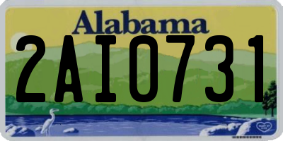 AL license plate 2AI0731