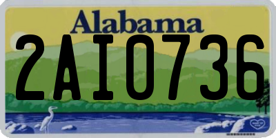 AL license plate 2AI0736
