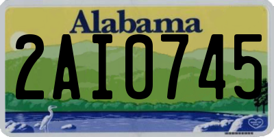 AL license plate 2AI0745
