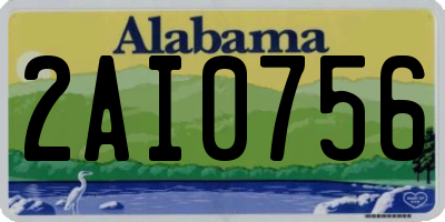 AL license plate 2AI0756
