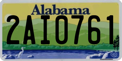 AL license plate 2AI0761
