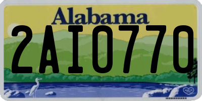 AL license plate 2AI0770