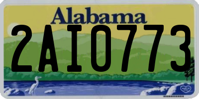 AL license plate 2AI0773