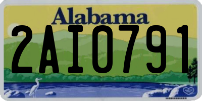 AL license plate 2AI0791