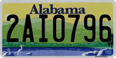 AL license plate 2AI0796