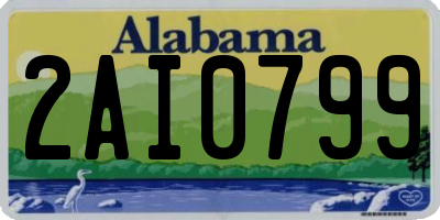 AL license plate 2AI0799