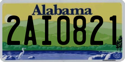 AL license plate 2AI0821