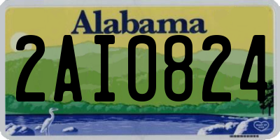 AL license plate 2AI0824