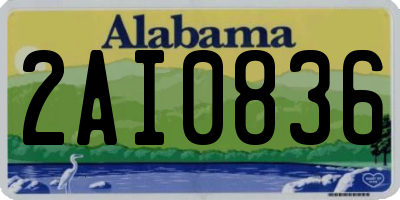AL license plate 2AI0836