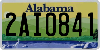 AL license plate 2AI0841