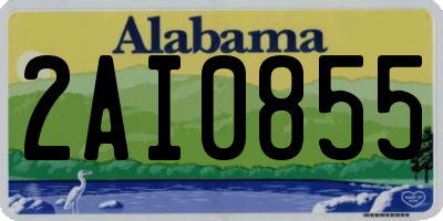 AL license plate 2AI0855