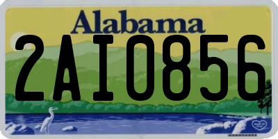 AL license plate 2AI0856