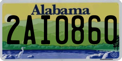 AL license plate 2AI0860