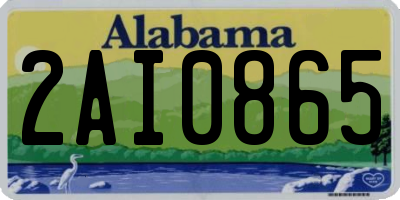 AL license plate 2AI0865