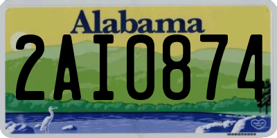 AL license plate 2AI0874